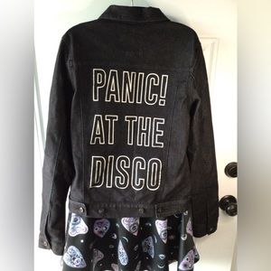 Panic at the disco Sz. Small black jeans jacket. Small